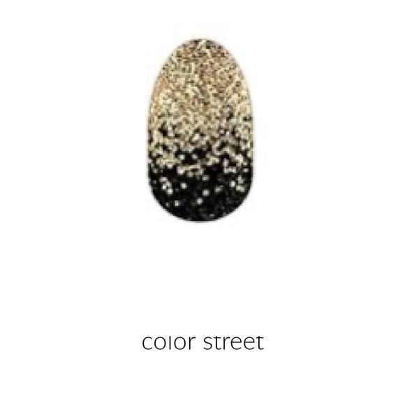Color Street Ring It In Nail Polish Strips Black & Gold, 100% Real Polish NEW - Picture 1 of 3